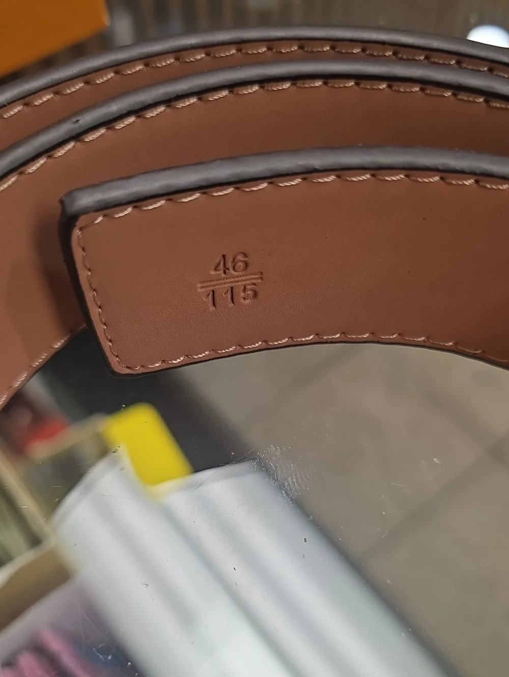 Louis Vuitton Dark Brown Monogram Belt with Gold LV Buckle